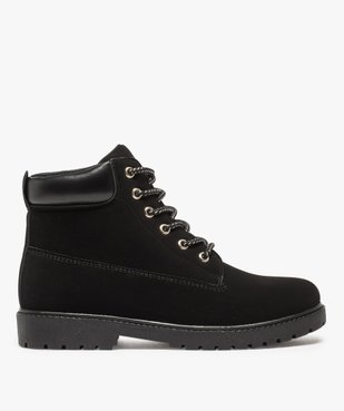 Boots femme à lacets, col rembourré et semelle crantée vue1 - GEMO (CASUAL) - GEMO