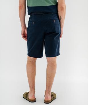 Bermuda en coton extensible coupe Regular avec ceinture tressée homme vue3 - GEMO 4G HOMME - GEMO
