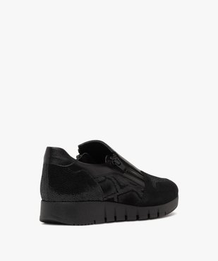 Mocassins femme confort à semelle plateforme avec double zip vue4 - G'FLEX GEMO FOR GOOD - GEMO