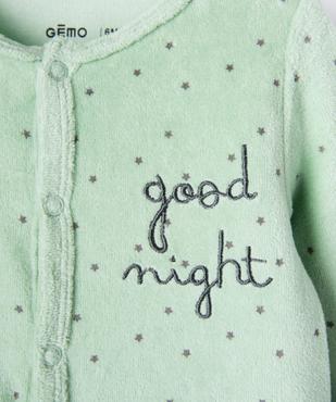 Pyjama dors-bien en velours avec motif lapin bébé garçon vue3 - GEMO 4G BEBE - GEMO