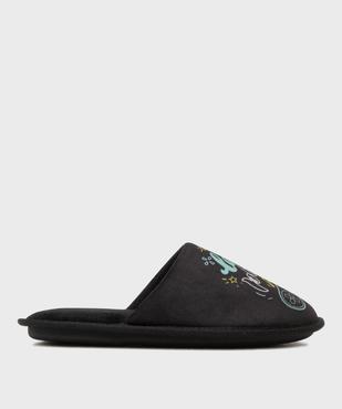 Chaussons en velours forme mules imprimés garçon vue1 - GEMO (ENFANT) - GEMO