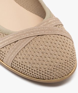 Ballerines en tissu texturé et pailleté femme vue6 - VALENTINA BALDA - GEMO