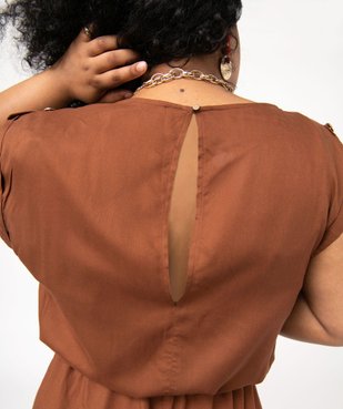 Combishort à manches courtes femme grande taille vue2 - GEMO (G TAILLE) - GEMO