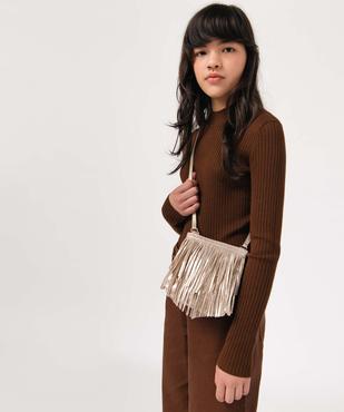 Sac fille à franges toucher velours vue1 - GEMO (ENFANT) - GEMO