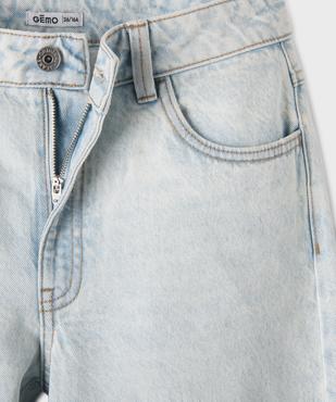 Jean straight en denim 100% coton fille vue3 - GEMO 4G FILLE - GEMO
