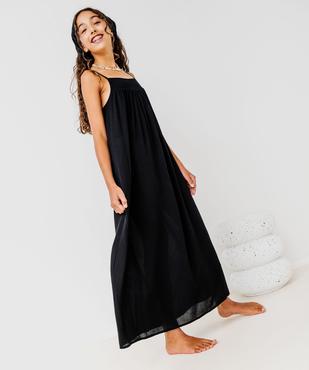 Robe longue à fines bretelles en viscose fille vue2 - GEMO 4G FILLE - GEMO
