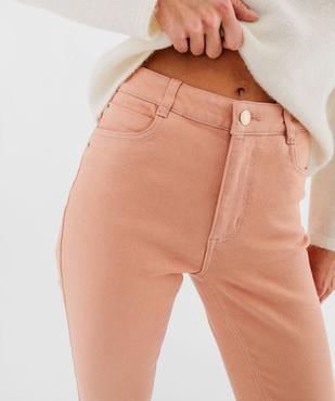Jean slim coloré taille normale femme vue2 - GEMO 4G FEMME - GEMO