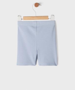 Short cycliste en coton côtelé avec taille élastique bébé fille vue3 - GEMO(BEBE DEBT) - GEMO