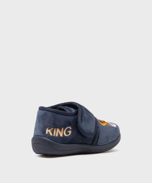 Chaussons montants en velours à scratch brodés garçon vue4 - GEMO (ENFANT) - GEMO