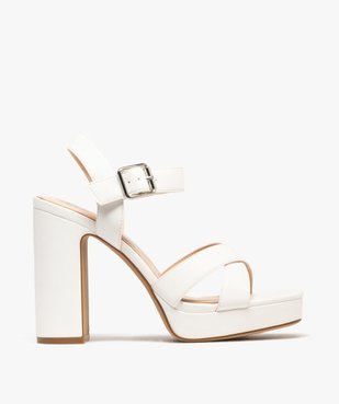 Sandales femme à talon carré extra haut et brides unies vue8 - FOLLOW ME - GEMO