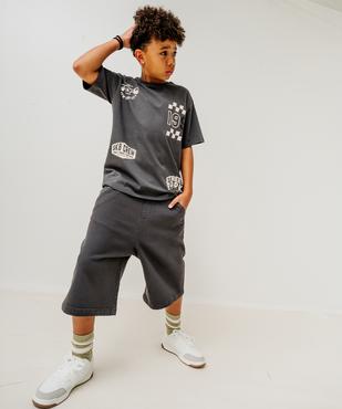 Tee-shirt manches courtes coupe oversize garçon vue5 - GEMO 4G GARCON - GEMO