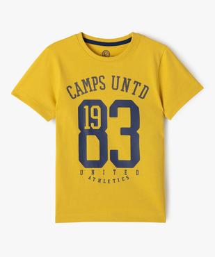 Tee-shirt manches courtes en coton imprimé garçon - Camps United vue1 - CAMPS GEMO FOR GOOD - GEMO