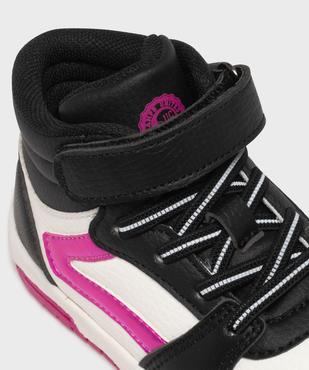 Baskets montantes tricolores à lacets élastiques et scratch fille vue6 - CAMPS GEMO FOR GOOD - GEMO