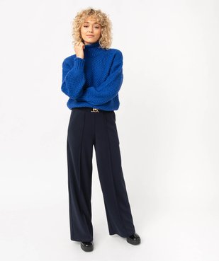 Pantalon en maille extensible avec bijou à la ceinture femme vue5 - GEMO(FEMME PAP) - GEMO