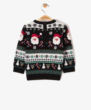 Pull de Noël jacquard bébé garçon vue3 - GEMO(BB COUCHE) - GEMO