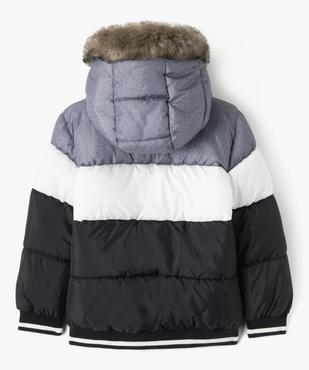 Blouson matelassé à capuche avec doublure polaire garçon vue4 - GEMO 4G GARCON - GEMO