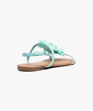 Sandales femme à talon plat ornées de fleurs en tissu vue4 - GEMO (CASUAL) - GEMO
