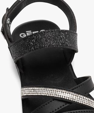 Sandales femme unies à talon plat et à brides contrastées vue6 - GEMO (CASUAL) - GEMO