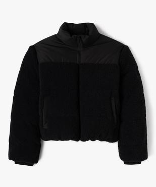 Blouson matelassé court avec col montant fille vue1 - GEMO 4G FILLE - GEMO