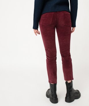 Pantalon slim 7/8ème en velours côtelé femme - LuluCastagnette vue3 - LULUCASTAGNETTE - GEMO