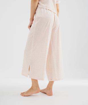 Bas de pyjama en viscose fluide imprimée femme vue3 - GEMO 4G FEMME - GEMO