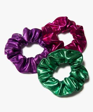 Chouchou femme aux reflets irisés (lot de 3) vue1 - GEMO (ACCESS) - GEMO
