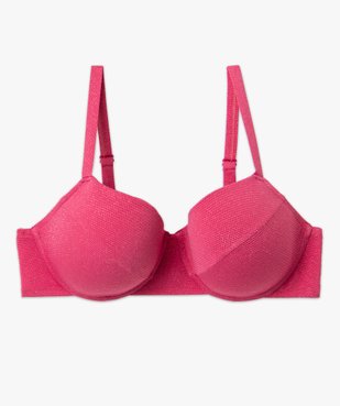Haut de maillot de bain emboitant en maille gaufrée femme grande taille vue4 - GEMO 4G FEMME - GEMO