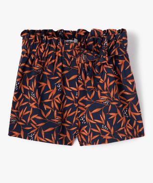 Short bébé fille imprimé à taille élastique vue1 - GEMO 4G BEBE - GEMO