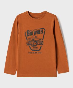 Tee-shirt manches longues motif camion garçon vue1 - GEMO 4G GARCON - GEMO