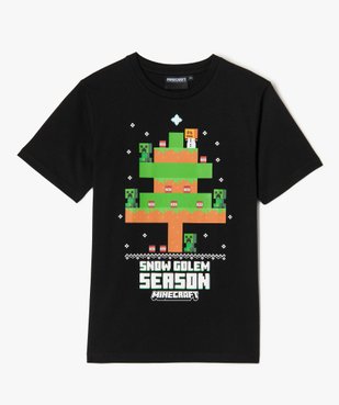 Tee-shirt à manches courtes de Noël avec motif sapin garçon - Minecraft vue3 - MINECRAFT - GEMO