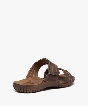 Mules homme casual dessus suédine à scratch  vue4 - GEMO (CASUAL) - GEMO