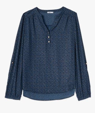 Blouse femme imprimée avec manches retroussables vue4 - GEMO(FEMME PAP) - GEMO