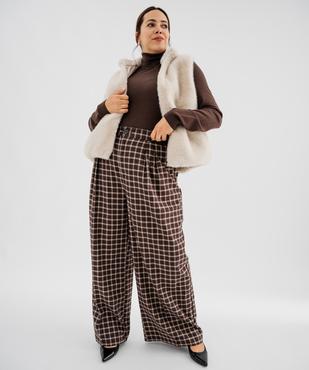 Veste sans manches en fourrure imitation femme grande taille vue4 - GEMO 4G GT - GEMO