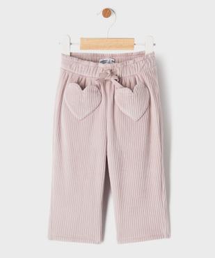 Pantalon droit en velours côtelé extensible bébé fille vue1 - GEMO(BEBE DEBT) - GEMO