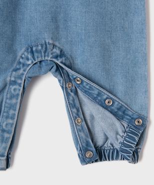 Ensemble 2 pièces salopette en jean + body manches longues col Claudine bébé fille vue4 - LULUCASTAGNETTE - GEMO