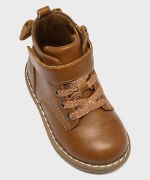 Boots zippées à lacets pailletées et nœud bébé fille vue5 - LOVELY WINGS - GEMO