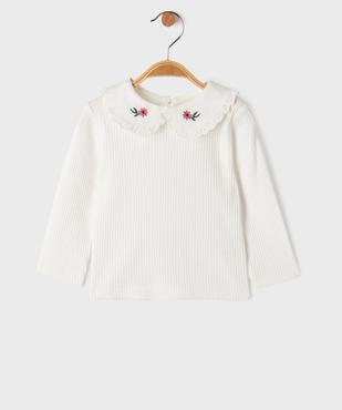 Tee-shirt col claudine uni bébé vue1 - GEMO 4G BEBE - GEMO
