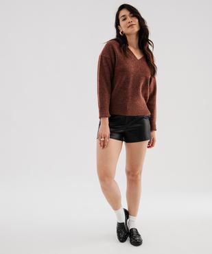 Pull col V femme vue4 - GEMO(FEMME PAP) - GEMO