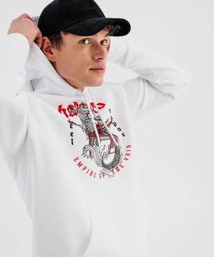 Sweat à capuche en molleton imprimé homme vue2 - GEMO (HOMME) - GEMO