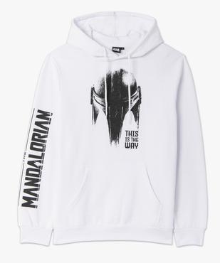 Sweat homme à capuche avec motif monochrome - Star Wars vue4 - THE MANDALORIAN - GEMO