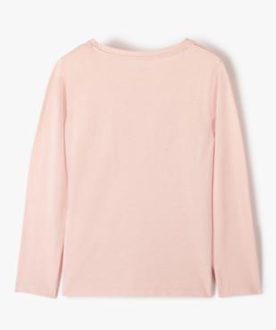 Tee-shirt fille à manches longues à motif fantaisie vue3 - GEMO (ENFANT) - GEMO