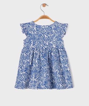 Robe en maille gaufrée à motifs fleuris bébé fille vue3 - GEMO(BEBE DEBT) - GEMO