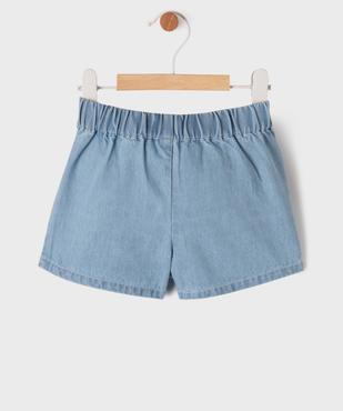 Jupe short en jean à volant bébé fille vue3 - GEMO 4G BEBE - GEMO