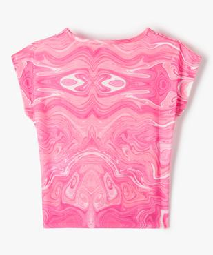 Tee-shirt fille large et noué dans le bas à manches très courtes et  vue3 - GEMO (ENFANT) - GEMO