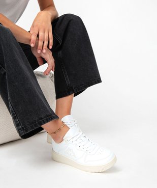 Baskets femme unies style rétro à lacets - Kappa vue1 - KAPPA - GEMO
