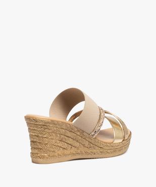 Mules femme compensées à brides brillantes vue4 - GEMO(URBAIN) - GEMO