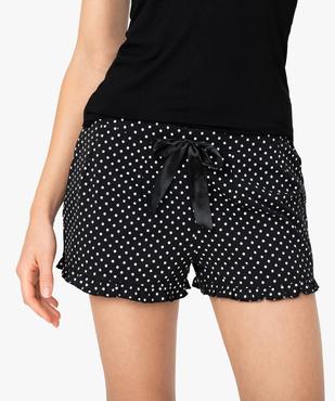 Short de pyjama femme imprimé à petits volants dans le bas vue2 - GEMO(HOMWR FEM) - GEMO