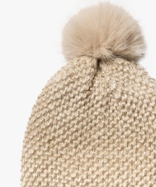 Bonnet à pompon avec fil pailleté femme vue2 - GEMO (ACCESS) - GEMO