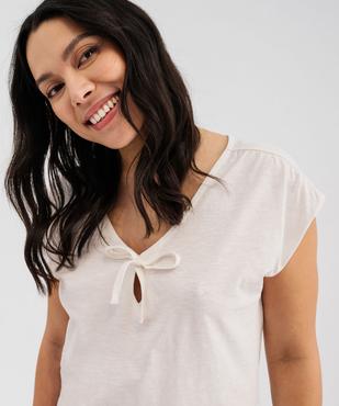 Haut de pyjama à col V sans manches femme vue4 - GEMO(HOMWR FEM) - GEMO