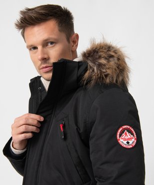 Parka homme avec capuche à bord amovible vue3 - TOKYO LAUNDRY - GEMO